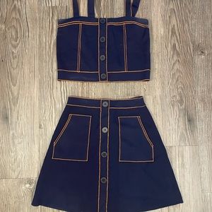 Sandro Cropped/Skirt Set